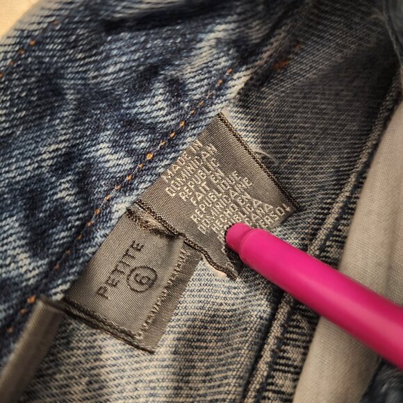 Lizwear Vintage Tapered Mom Jeans Blue Size 6 Petite - Picture 5 of 9